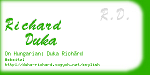 richard duka business card
