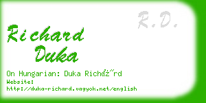richard duka business card